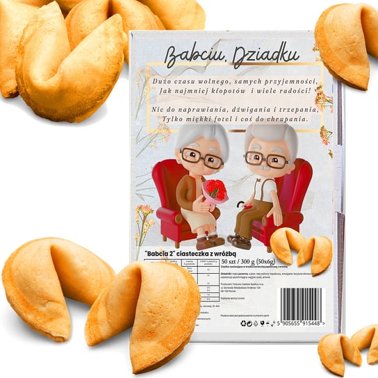 D&D Fun Cookies / Ciasteczko z wróżbą "Dziadkowie 2" 50 szt 300g Dzień babci, dzień dziadka Inna marka