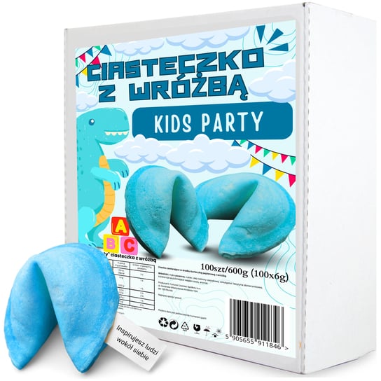 D&D Fun Cookies / Zestaw Ciasteczek "Blue Kids Party" 100 Sztuk 600G Inna marka