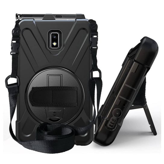 D-Pro 360 Armor Strap Case etui pancerne z uchwytem na rękę i paskiem na ramię do Samsung Galaxy Tab Active 2 8.0 (T390/T395) D-pro