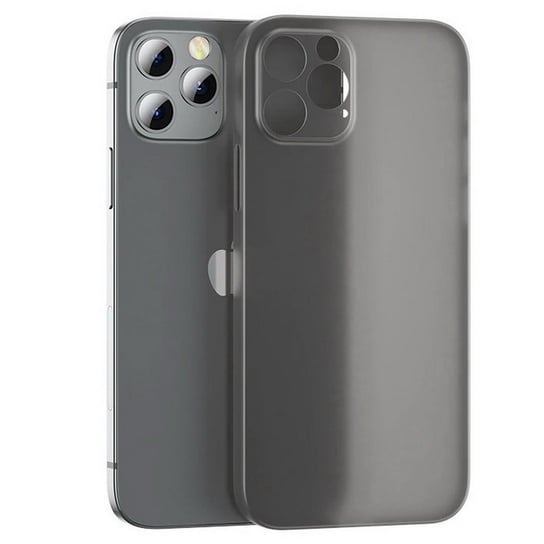 D-Pro Air Slim 0.4mm PP Case Ultra Cienkie Etui do iPhone 12 (Frosted Black) D-pro