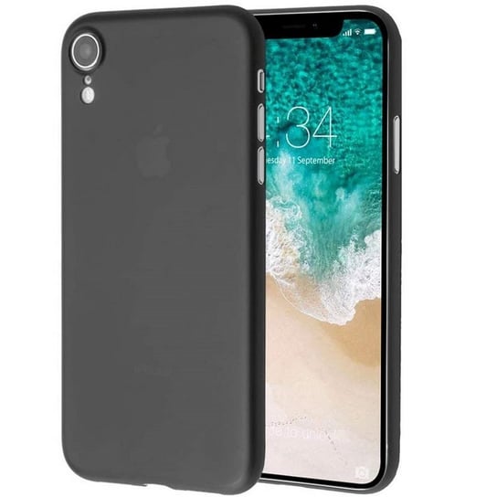 D-Pro Air Slim 0.4mm PP Case ultra cienkie matowe etui do iPhone XR (Smoke Black) D-pro