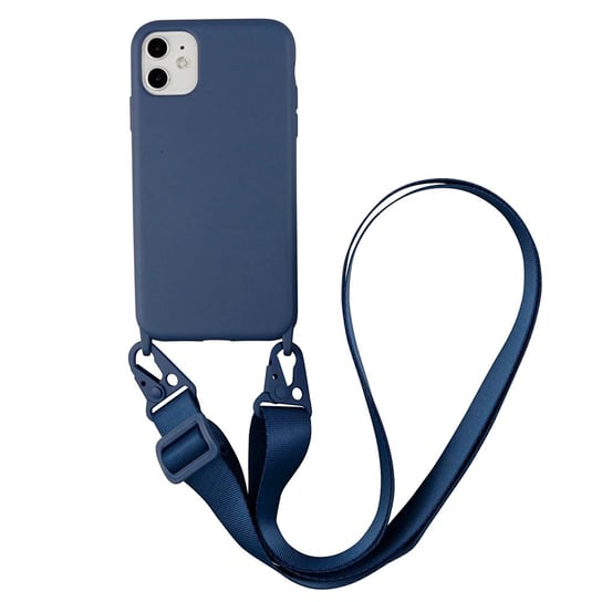 D-Pro Crossbody Silicone Case XL Strap etui z paskiem do iPhone 13 Pro (Cobalt Blue) D-pro