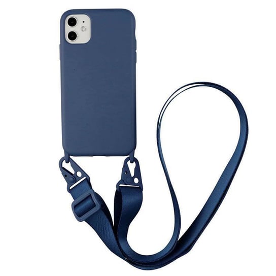D-Pro Crossbody Silicone Case XL Strap etui z paskiem do iPhone 13 Pro Max (Cobalt Blue) D-pro