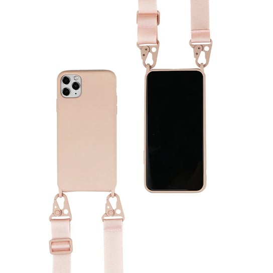 D-Pro Crossbody Silicone Case XL Strap / Torebka Smycz iPhone 11 (Pink) D-pro