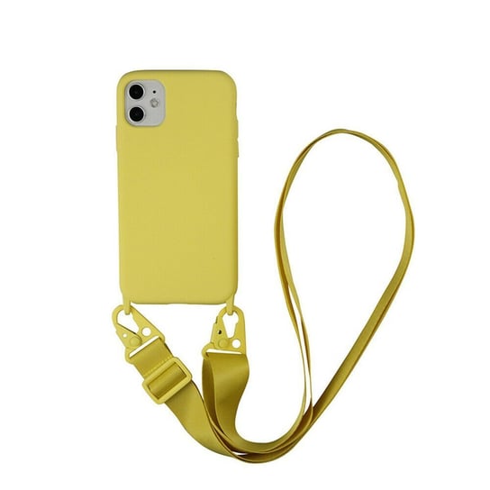 D-Pro Crossbody Silicone Case XL Strap / Torebka Smycz iPhone 11 Pro Max (Yellow) D-pro