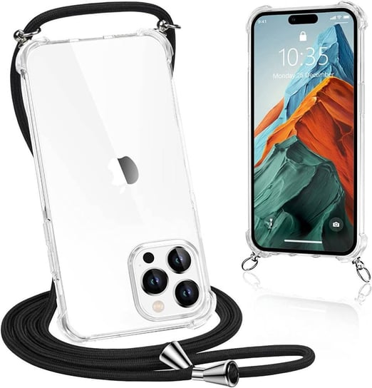 D-Pro Crossbody Tpu Etui Na Sznurku Z Paskiem Na Ramię Do Iphone 14 Plus (Black) D-pro