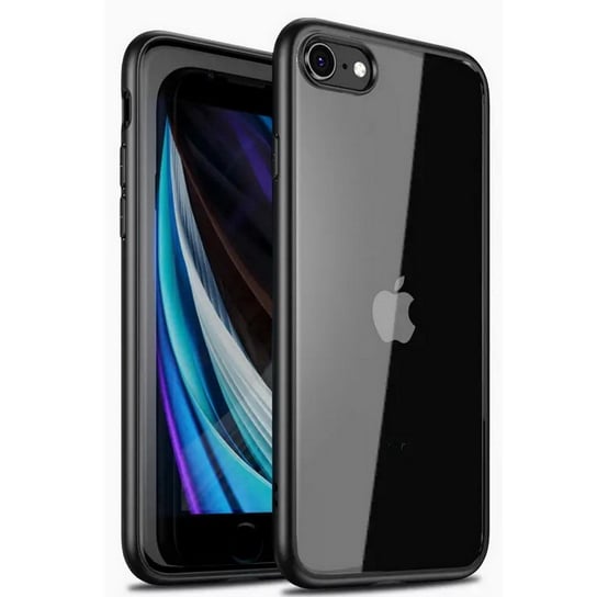 D-Pro Crystal Hybrid etui obudowa pokrowiec do iPhone 7/8/SE 2020/2022 (Clear/Black) D-pro