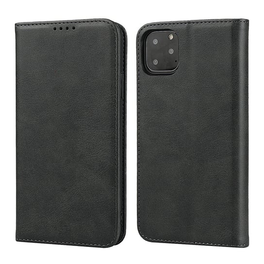 D-Pro Flip Cover Wallet Case etui z klapką magnetyczną portfel iPhone 11 (Black) D-pro