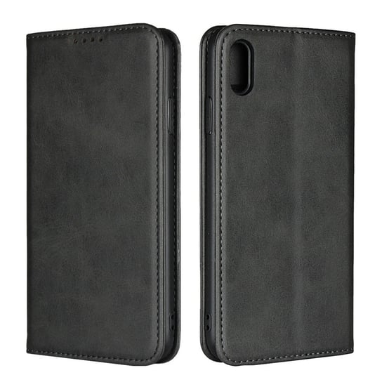 D-Pro Flip Cover Wallet Case etui z klapką magnetyczną portfel iPhone X/XS (Black) D-pro