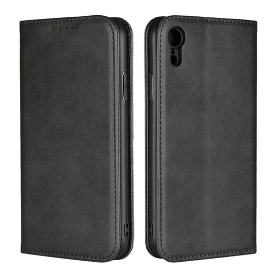 D-Pro Flip Cover Wallet Case etui z klapką magnetyczną portfel iPhone XR (Black) D-pro