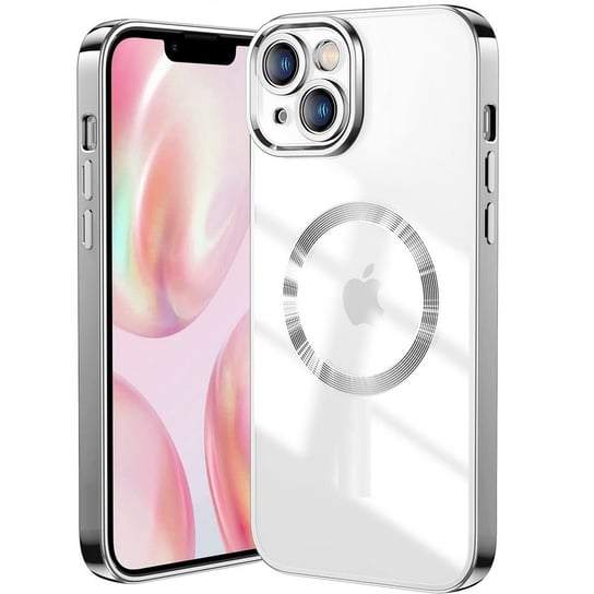 D-Pro Gloss MagSafe Case etui magnetyczne obudowa iPhone 14 (Silver) D-pro