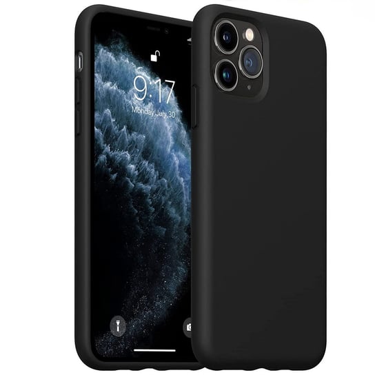 D- Pro Liquid Silicone Case Etui Obudowa do iPhone 11 Pro Max (Black) D-pro