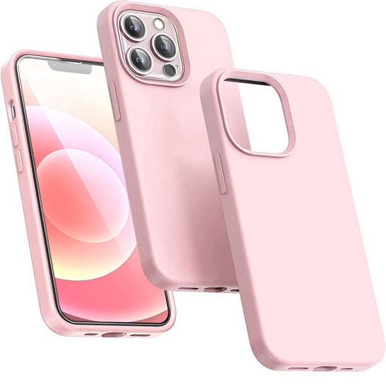 D- Pro Liquid Silicone Case Etui Obudowa do iPhone 13 Pro Max (Pink) D-pro