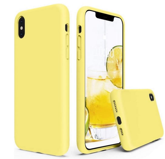 D-Pro Liquid Silicone Case Etui Obudowa - Iphone Xs Max (Yellow) D-pro