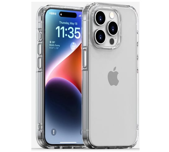 D-Pro Quartz Crystal etui obudowa do iPhone 15 Pro  (Clear) D-pro