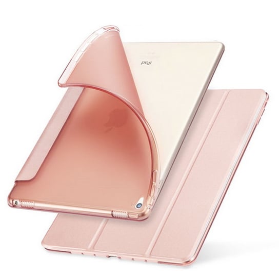 D-Pro Smart Case TPU Soft-Gel Back Cover - Etui Z Klapką iPad Mini 4/5 (Rose Gold) D-pro