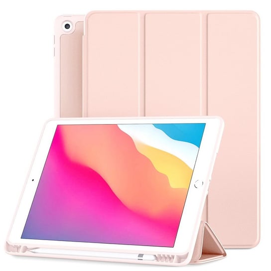 D-Pro Smart Cover V2 etui do Apple Pencil / iPad Air 1/2 9.7 2017/2018 5/6 gen. (Pink) D-pro