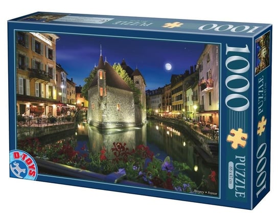 D-Toys, puzzle, Francja, Annecy nocą, 1000 el. D-Toys