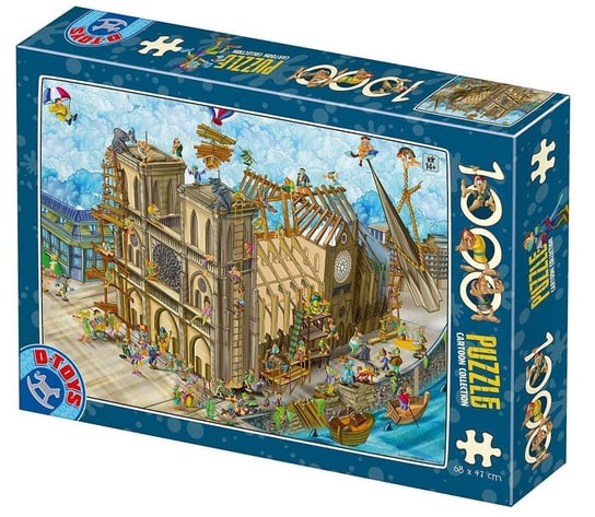 D-Toys, puzzle, Szaleństwo budowa Katedry Notre-Damme, 1000 el. D-Toys