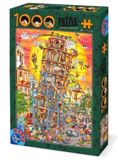 D-Toys, puzzle, Szaleństwo budowa Krzywej Wieży, 1000 el. D-Toys
