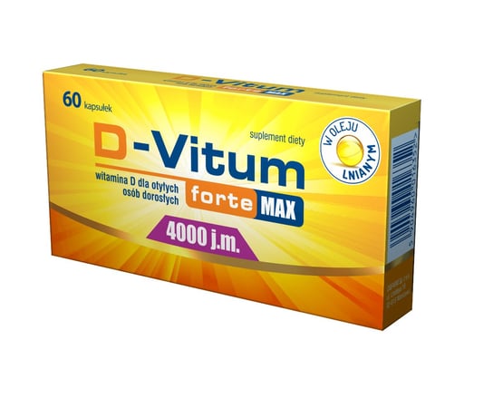 D-Vitum Forte Max 4000 j.m., suplement diety, 60 kapsulek Oleofarm