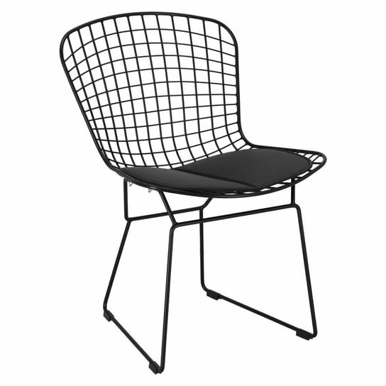 D2.DESIGN Krzesło Harry czarne / czarna poduszka D2.DESIGN