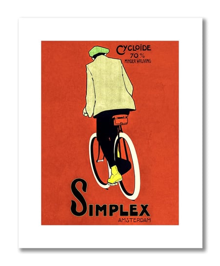 Daan Hoeksema Simplex Amsterdam Plakat Rowerowy 40X50 DEKORAMA