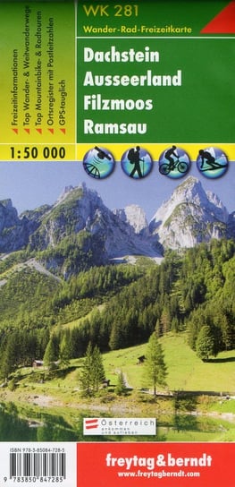 Dachstein, Ausseerland, Filzmoos, Ramsau. Mapa 1:50 000 Freytag & Berndt