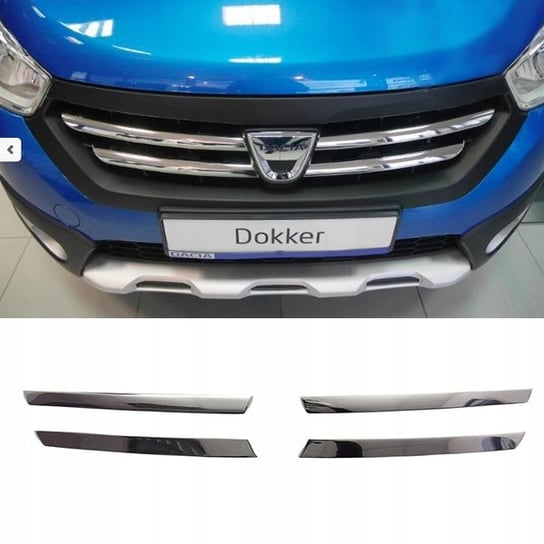 Dacia DOKKER - Listwy CHROM GRILL atrapa tuning Martig