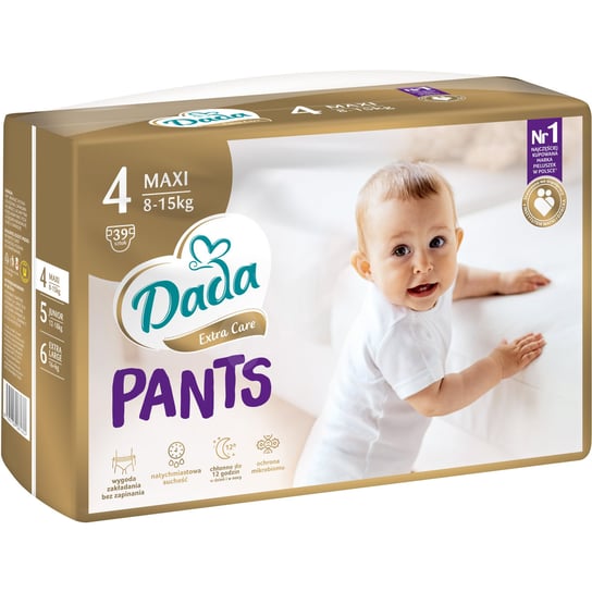 Dada Extra Care Pants, Pieluchomajtki, Maxi 4 (8-15Kg), 39Szt. Dada