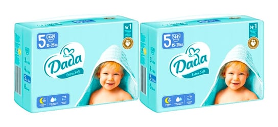 Dada Extra Soft, Pieluchy, 5 Junior (15-25Kg), 2x44szt. Dada