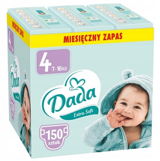 Dada Extra Soft, pieluszki jednorazowe, 4, 7-16 kg, 150szt Dada