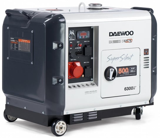 Daewoo Ddae 9000Sse-3 Diesel Agregat Generator Prądotwórczy Wersja Wyciszona Silent 1X16A 380V 1X16A 230V Avr Moc 16Km - Oficjalny Dystrybutor - Autoryzowany Dealer Daewoo Daewoo