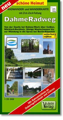 Dahme-Radweg Radwander- und Wanderkarte 1 : 35 000 Barthel, Barthel Andreas Verlag