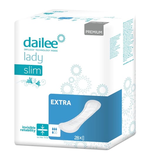 Dailee Lady Extra, 224x Wkładki Higieniczne Rozmiar Extra, 8 Paczek po 28 Majtki Poporodowe, Pieluchy dla Kobiet, 224 szt Dailee