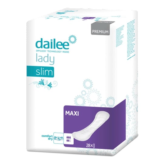 Dailee Lady Maxi, 168x Wkładki Higieniczne Rozmiar Maxi, 6 Paczek po 28 Majtki Poporodowe, Pieluchy dla Kobiet, 168 szt Dailee
