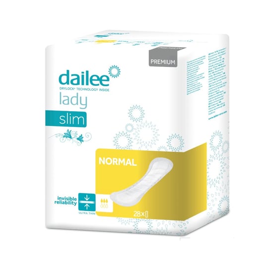 Dailee Lady Normal, 224x Wkładki Higieniczne Rozmiar Normal, 8 Paczek po 28 Majtki Poporodowe, Pieluchy dla Kobiet, 224 szt Dailee