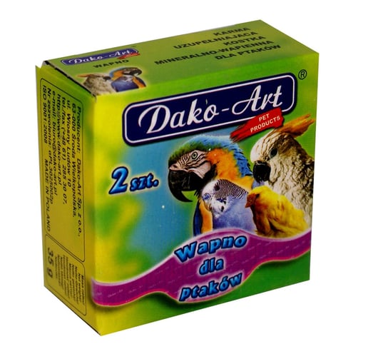 DAKO-ART WAPNO dla ptaków NATURALNE 40g Dako-art