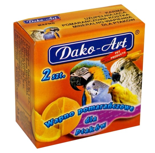DAKO-ART WAPNO dla ptaków POMARAŃCZOWE 40g Dako-art