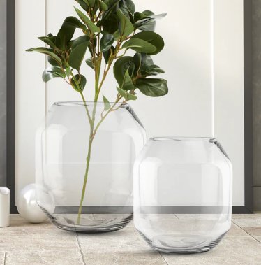 DALI duży szklany wazon ⌀ 30 cm Mica Decorations