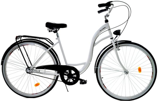 Dallas Bike, Rower miejski, City 26", biały z czarnym, damski DALLAS BIKE