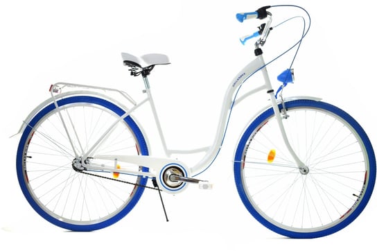 Dallas Bike, Rower miejski, City 26", biały z niebieskim, damski DALLAS BIKE