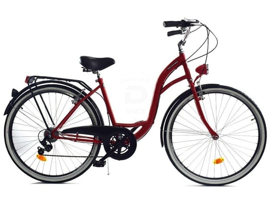 Dallas Bike, Rower miejski, City 26", czerwony z czarnym, damski DALLAS BIKE