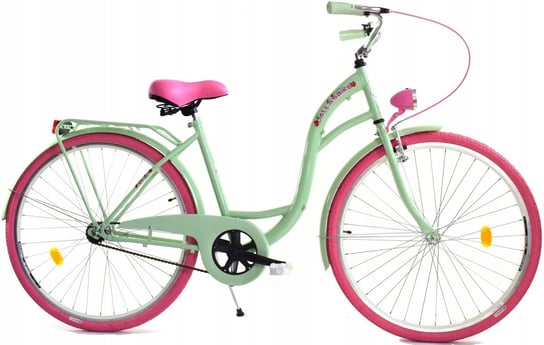 Dallas Bike, Rower miejski, City 26", miętowy z różem, damski DALLAS BIKE