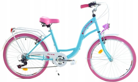 Dallas Bike, Rower miejski, City 26", morski z różem, damski DALLAS BIKE