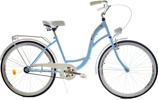Dallas Bike, Rower miejski, City 26", niebieski z białym, damski DALLAS BIKE