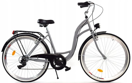 Dallas Bike, Rower miejski, City 26", siwy z czarnym, damski DALLAS BIKE
