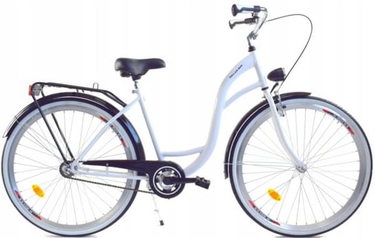 Dallas Bike, Rower miejski, City 28", biały z czarnym 2021, damski DALLAS BIKE
