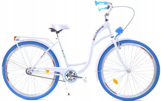 Dallas Bike, Rower miejski, City 28", biały z niebieskim, damski DALLAS BIKE