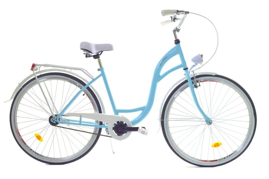 Dallas Bike, Rower miejski, City 28", niebieski z białym, damski DALLAS BIKE